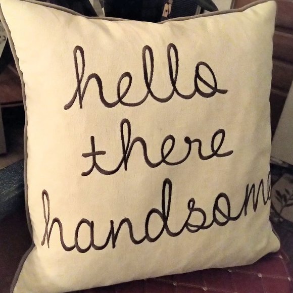 Hello There Handsome Decorative Down Filled Square Pillow Thro by Marlo Lorenz - Picture 2 of 2